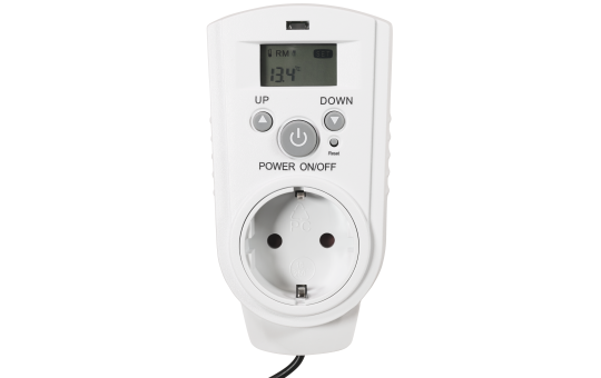 Steckdosen-Thermostat McPower TCU-540 5-30°C, Display, Kabel +  Außenfühler