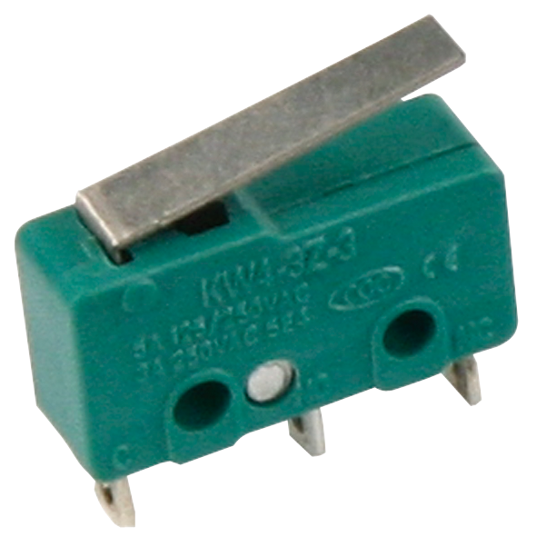 Microschalter McPower, 250V/5A, 3-polig, gefedert, Taster: EIN/EIN