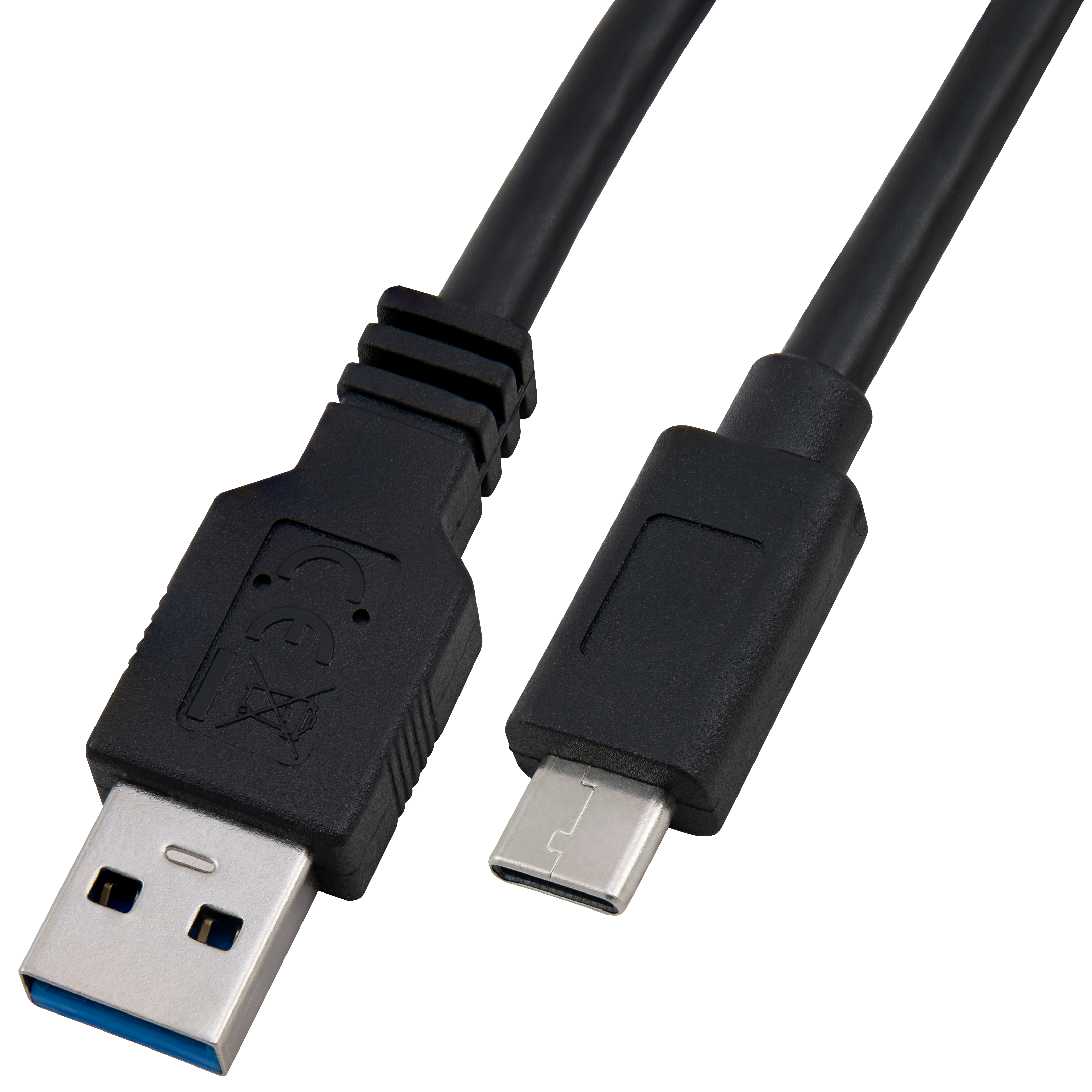 USB 3.2 Kabel, USB-C Stecker auf USB-A Stecker, 0,15m
