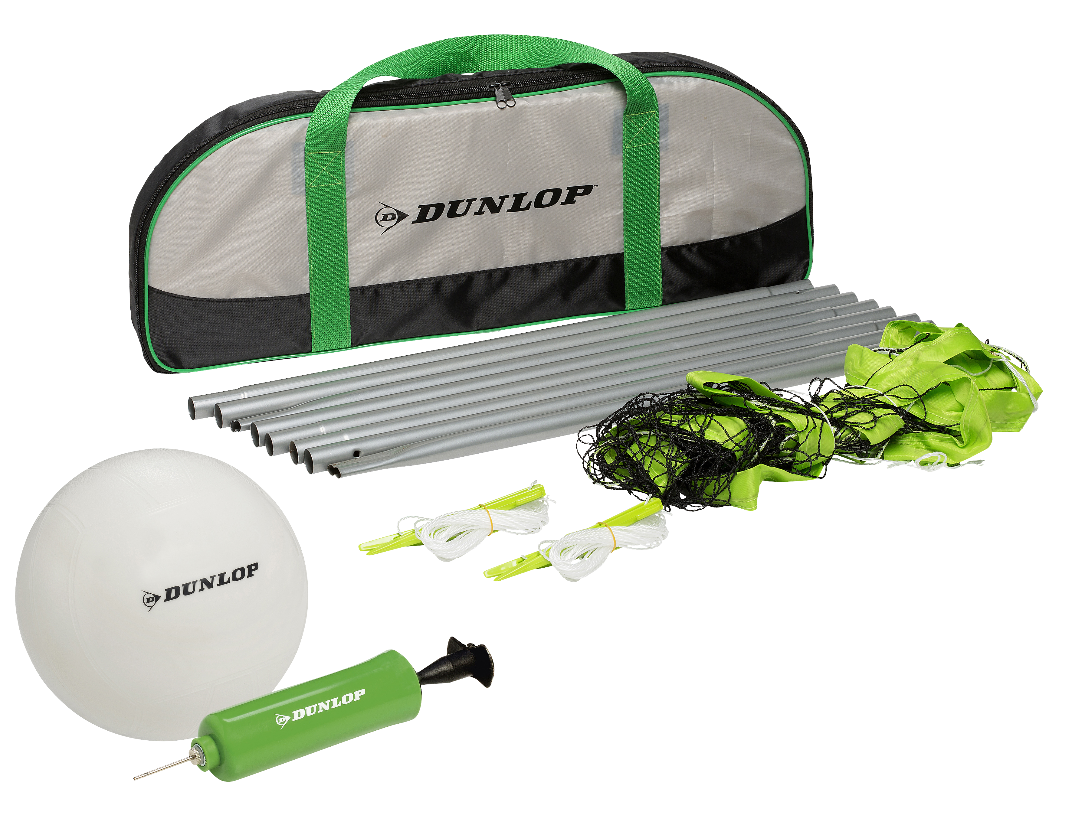 Dunlop Volleyballset mit Ball, Ballpumpe, Netz und Tasche | ETT - Ihr  Elektronik- und Technikgroßhandel